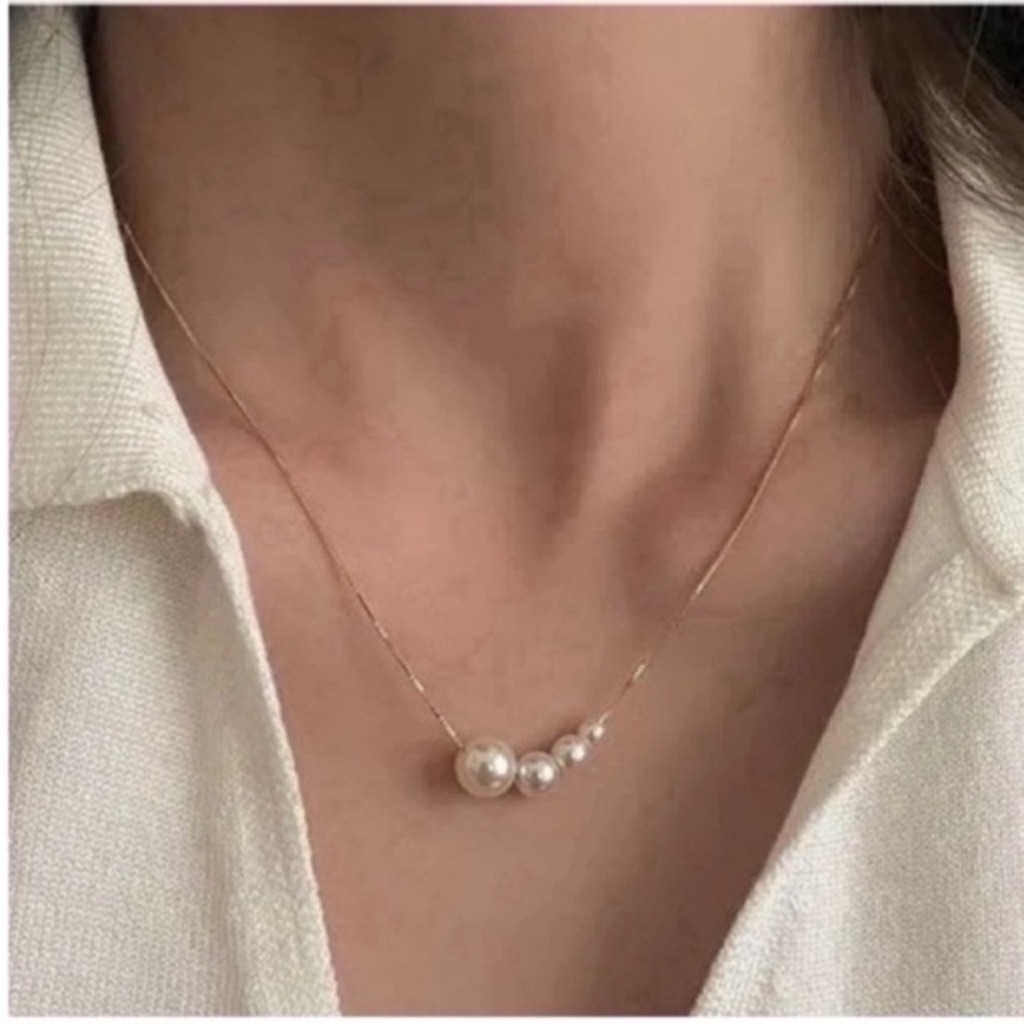 New 18k Gold Plated Pearl Necklace